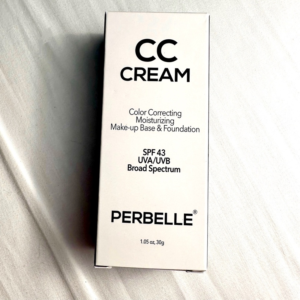 Perbelle Color Correcting Cream | CC Moisturizing Makeup | SPF 43 | 1.05 oz